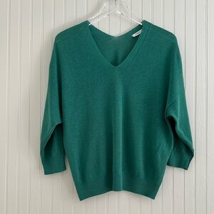 Peserico Relaxed Fit Linen Blend Sweater Green